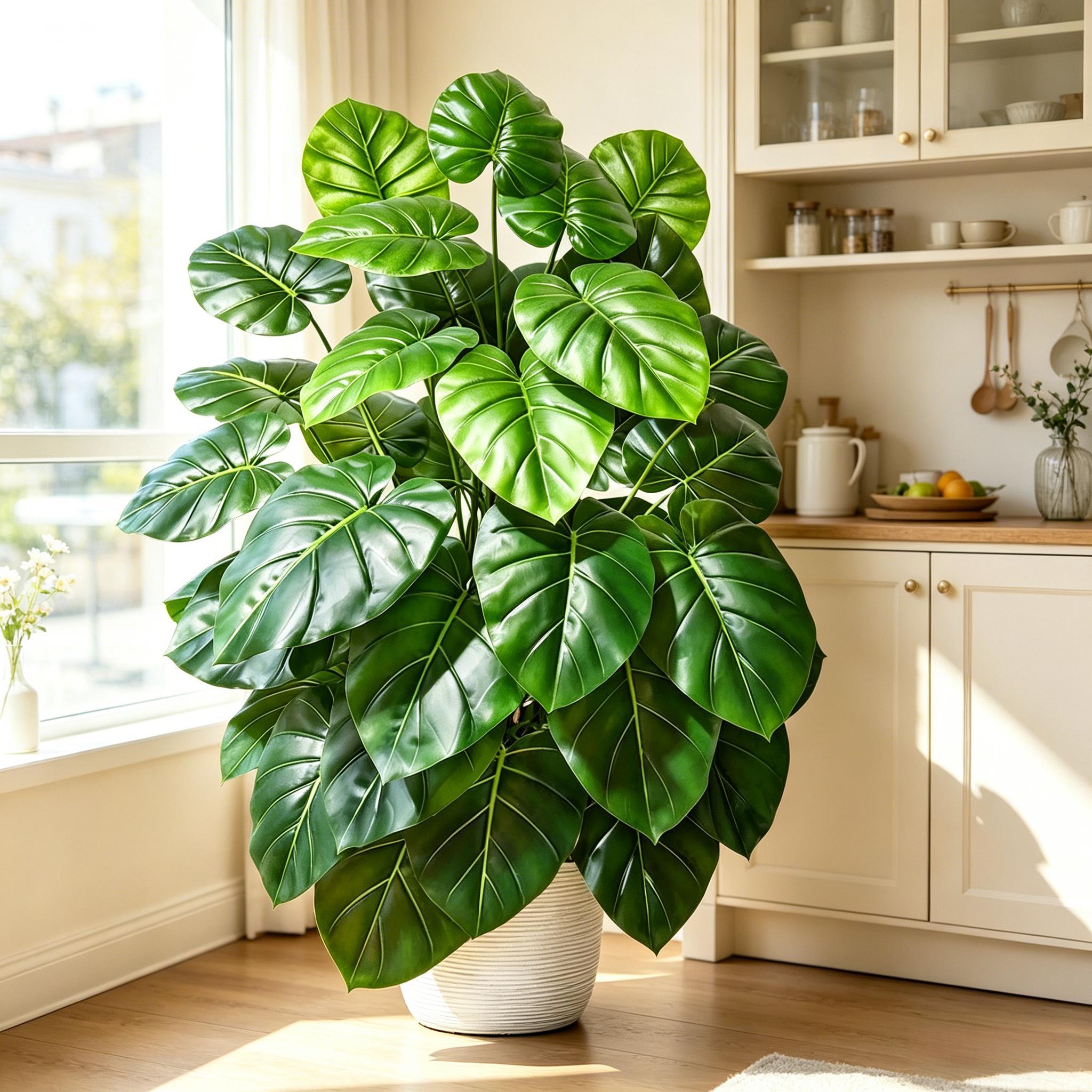 Искусственная пальма 60-105 см – обзор и цена Monstera Adansonii